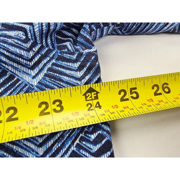 Tommy Bahama Size Large Mens Silk Black Blue White Pattern Logo Tag Short Sleeve - Picture 2 of 11